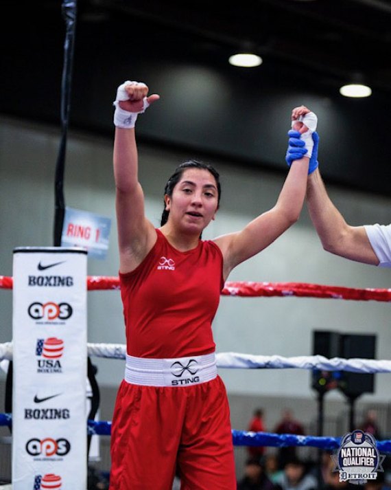 Lexus Ramirez shown here at recent competition that won her a spot in the Olympic Trials